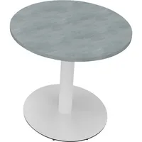 Soennecken Besprechungstisch communication, 72cm (H), 80x80cm (BxT), rund, beton hell / weiß 4003969066069 Soennecken