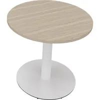 Soennecken Besprechungstisch communication, 72cm (H), 80x80cm (BxT), rund, eiche natur / weiß 4003969066083 Soennecken