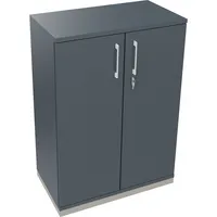 Soennecken Flügeltürenschrank endless 820114282, abschließbar, 3 OH, lavagrau, 80x113,3x44,2cm (BxHxT) 4003969066434 Soennecken