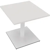 Soennecken Besprechungstisch communication, 72cm (H), 80x80cm (BxT), rechteckig, weiß / weiß 4003969065536 Soennecken