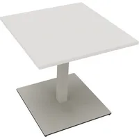 Soennecken Besprechungstisch communication, 72cm (H), 80x80cm (BxT), rechteckig, weiß / silber 4003969065475 Soennecken