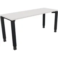 Soennecken Schreibtisch All in One, manuell höhenverstellbar, 68-82cm (H), 160x60cm (BxT), rechteckig, weiß / anthrazit metallic 4003969077