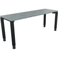 Soennecken Schreibtisch All in One, manuell höhenverstellbar, 68-82cm (H), 160x60cm (BxT), rechteckig, beton hell / anthrazit metallic 4003