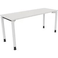 Soennecken Schreibtisch All in One, manuell höhenverstellbar, 68-82cm (H), 160x60cm (BxT), rechteckig, weiß / weiß 4003969081857 Soennecken