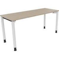 Soennecken Schreibtisch All in One, manuell höhenverstellbar, 68-82cm (H), 160x60cm (BxT), rechteckig, eiche natur / weiß 4003969081871 Soe