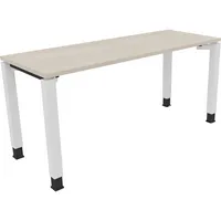 Soennecken Schreibtisch All in One, manuell höhenverstellbar, 68-82cm (H), 160x60cm (BxT), rechteckig, akazie hell / weiß 4003969076716 Soe