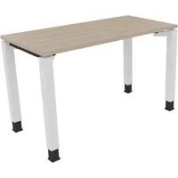 Soennecken Schreibtisch All in One, manuell höhenverstellbar, 68-82cm (H), 120x60cm (BxT), rechteckig, eiche natur / weiß 4003969075566 Soe