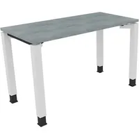 Soennecken Schreibtisch All in One, manuell höhenverstellbar, 68-82cm (H), 120x60cm (BxT), rechteckig, beton hell / weiß 4003969075641 Soen