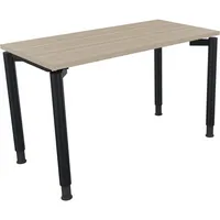 Soennecken Schreibtisch All in One, manuell höhenverstellbar, 68-82cm (H), 120x60cm (BxT), rechteckig, eiche natur / anthrazit metallic 400
