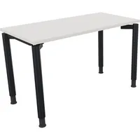 Soennecken Schreibtisch All in One, manuell höhenverstellbar, 68-82cm (H), 120x60cm (BxT), rechteckig, weiß / anthrazit metallic 4003969079