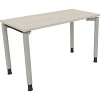 Schreibtisch all in one 1.200 x 680-820 x 600 mm (B x H x T) Vierfuß Rundrohr akazie hell