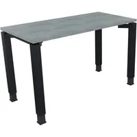 Soennecken Schreibtisch All in One, manuell höhenverstellbar, 68-82cm (H), 120x60cm (BxT), rechteckig, beton hell / anthrazit metallic 4003