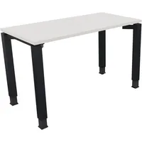 Soennecken Schreibtisch All in One, manuell höhenverstellbar, 68-82cm (H), 120x60cm (BxT), rechteckig, weiß / anthrazit metallic 4003969075