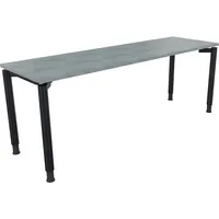 Soennecken Schreibtisch All in One, manuell höhenverstellbar, 68-82cm (H), 200x60cm (BxT), rechteckig, beton hell / anthrazit metallic 4003