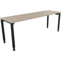 Soennecken Schreibtisch All in One, manuell höhenverstellbar, 68-82cm (H), 200x60cm (BxT), rechteckig, eiche natur / anthrazit metallic 400