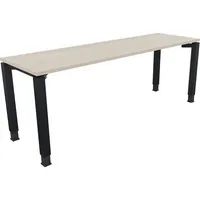 Soennecken Schreibtisch All in One, manuell höhenverstellbar, 68-82cm (H), 200x60cm (BxT), rechteckig, akazie hell / anthrazit metallic 400