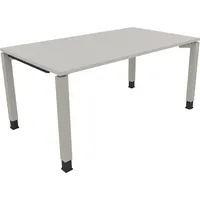 Soennecken Schreibtisch Vierfuß Quadratrohr B1600Xt900Xh680-820 Silber-image