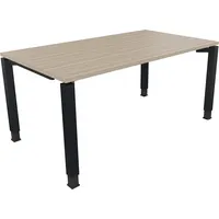 Soennecken Schreibtisch All in One, manuell höhenverstellbar, 68-82cm (H), 160x90cm (BxT), rechteckig, eiche natur / anthrazit metallic 400