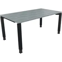 Soennecken Schreibtisch All in One, manuell höhenverstellbar, 68-82cm (H), 160x90cm (BxT), rechteckig, beton hell / anthrazit metallic 4003