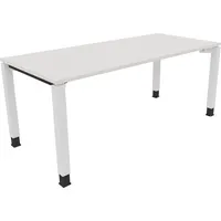 Soennecken Schreibtisch All in One, manuell höhenverstellbar, 68-82cm (H), 180x80cm (BxT), rechteckig, weiß / weiß 4003969078567 Soennecken