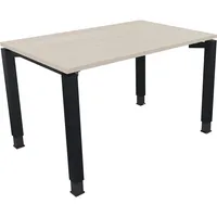 Soennecken Schreibtisch All in One, manuell höhenverstellbar, 68-82cm (H), 120x80cm (BxT), rechteckig, akazie hell / anthrazit metallic 400