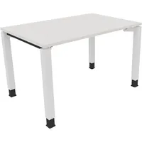 Soennecken Schreibtisch All in One, manuell höhenverstellbar, 68-82cm (H), 120x80cm (BxT), rechteckig, weiß / weiß 4003969075948 Soennecken