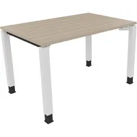 Soennecken Schreibtisch All in One, manuell höhenverstellbar, 68-82cm (H), 120x80cm (BxT), rechteckig, eiche natur / weiß 4003969075962 Soe