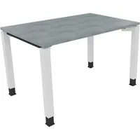 Soennecken Schreibtisch All in One, manuell höhenverstellbar, 68-82cm (H), 120x80cm (BxT), rechteckig, beton hell / weiß 4003969075931 Soen