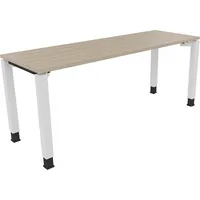 Soennecken Schreibtisch All in One, manuell höhenverstellbar, 68-82cm (H), 180x60cm (BxT), rechteckig, eiche natur / weiß 4003969078208 Soe
