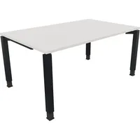 Soennecken Schreibtisch All in One, manuell höhenverstellbar, 68-82cm (H), 180x100cm (BxT), rechteckig, weiß / anthrazit metallic 400396907