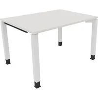 Soennecken Schreibtisch All in One, manuell höhenverstellbar, 68-82cm (H), 120x90cm (BxT), rechteckig, weiß / weiß 4003969076990 Soennecken