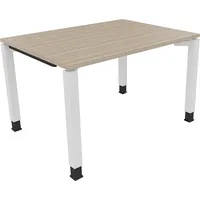 Soennecken Schreibtisch All in One, manuell höhenverstellbar, 68-82cm (H), 120x90cm (BxT), rechteckig, eiche natur / weiß 4003969076945 Soe
