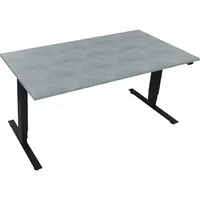 Soennecken Sitz-Steh-Schreibtisch Move 2.0, elektrisch höhenverstellbar, 62,5-128,5cm (H), 160x80cm (BxT), rechteckig, beton hell / anthraz