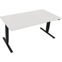 Soennecken Sitz-Steh-Schreibtisch Move 2.0, elektrisch höhenverstellbar, 62,5-128,5cm (H), 160x80cm (BxT), rechteckig, weiß / anthrazit met