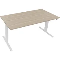 Soennecken Sitz-Steh-Schreibtisch Move 2.0, elektrisch höhenverstellbar, 62,5-128,5cm (H), 160x80cm (BxT), rechteckig, eiche natur / weiß 4