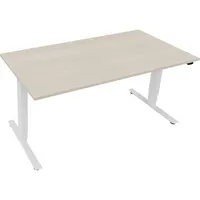 Soennecken Sitz-Steh-Schreibtisch Move 2.0, elektrisch höhenverstellbar, 62,5-128,5cm (H), 160x80cm (BxT), rechteckig, akazie hell / weiß 4