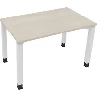 Soennecken Schreibtisch All in One, manuell höhenverstellbar, 68-82cm (H), 120x70cm (BxT), rechteckig, akazie hell / weiß 4003969076563 Soe