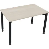 Schreibtisch all in one 1.200 x 680-820 x 700 mm (B x H x T) Vierfuß Rundrohr akazie hell