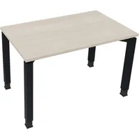 Soennecken Schreibtisch All in One, manuell höhenverstellbar, 68-82cm (H), 120x70cm (BxT), rechteckig, akazie hell / anthrazit metallic 400