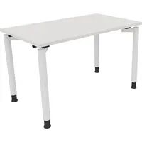 Soennecken Schreibtisch All in One, manuell höhenverstellbar, 68-82cm (H), 120x70cm (BxT), rechteckig, weiß / weiß 4003969080577 Soennecken
