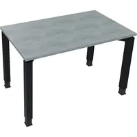 Soennecken Schreibtisch All in One, manuell höhenverstellbar, 68-82cm (H), 120x70cm (BxT), rechteckig, beton hell / anthrazit metallic 4003