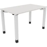 Soennecken Schreibtisch All in One, manuell höhenverstellbar, 68-82cm (H), 120x70cm (BxT), rechteckig, weiß / weiß 4003969076600 Soennecken