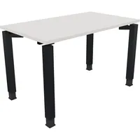 Soennecken Schreibtisch All in One, manuell höhenverstellbar, 68-82cm (H), 120x70cm (BxT), rechteckig, weiß / anthrazit metallic 4003969076