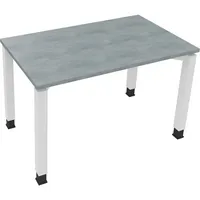 Soennecken Schreibtisch All in One, manuell höhenverstellbar, 68-82cm (H), 120x70cm (BxT), rechteckig, beton hell / weiß 4003969076433 Soen