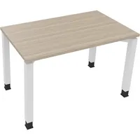 Soennecken Schreibtisch All in One, manuell höhenverstellbar, 65-85cm (H), 120x70cm (BxT), rechteckig, eiche natur / weiß 4003969071476 Soe