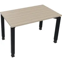 Soennecken Schreibtisch All in One, manuell höhenverstellbar, 65-85cm (H), 120x70cm (BxT), rechteckig, eiche natur / anthrazit metallic 400