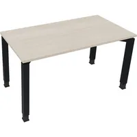 Soennecken Schreibtisch All in One, manuell höhenverstellbar, 68-82cm (H), 140x70cm (BxT), rechteckig, akazie hell / anthrazit metallic 400