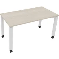 Soennecken Schreibtisch All in One, manuell höhenverstellbar, 68-82cm (H), 140x70cm (BxT), rechteckig, akazie hell / weiß 4003969076228 Soe