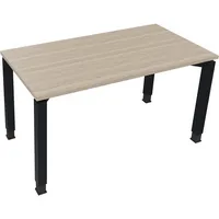 Soennecken Schreibtisch All in One, manuell höhenverstellbar, 65-85cm (H), 140x70cm (BxT), rechteckig, eiche natur / anthrazit metallic 400
