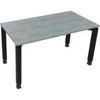 Soennecken Schreibtisch All in One, manuell höhenverstellbar, 68-82cm (H), 140x70cm (BxT), rechteckig, eiche natur / anthrazit metallic 400